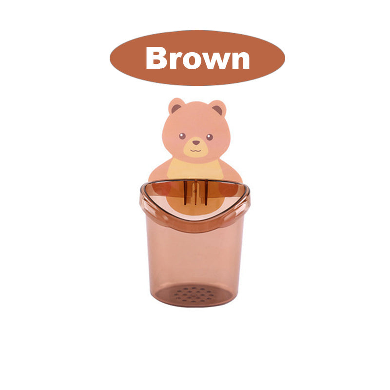 Bear Toothbrush Holder Cup Wall Mounted