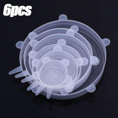 6 Pcs Silicone Covers Lid - Airtight Bowl Cover Lid