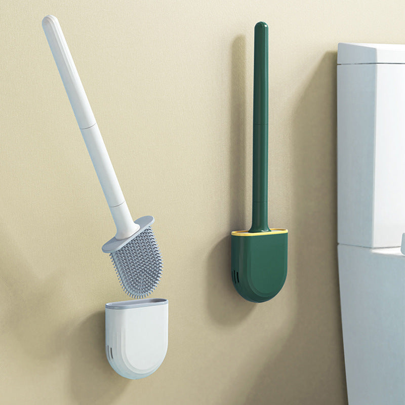Toilet Cleaning Brush Flexible Silicone Wall Mounted