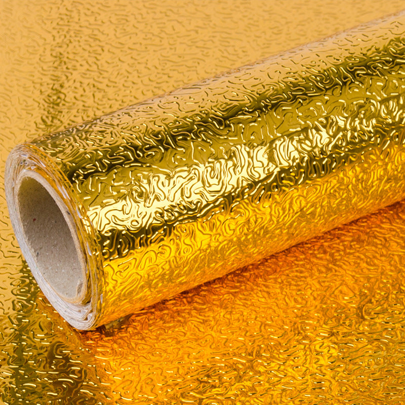 Oil Proof Aluminium Adhesive Sheet Stove Top - Golden - 60 X 200 Cm