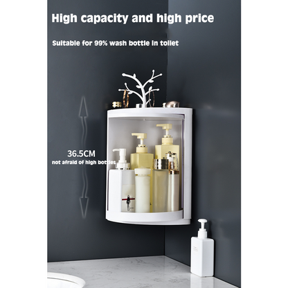 360° Rotatable Corner Bathroom Storage Organizer