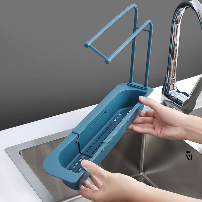 Expandable Sink Shelf Soap Drain Rack