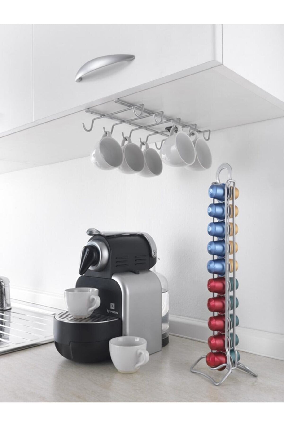 10 Hook Mug Holder Under Shelf