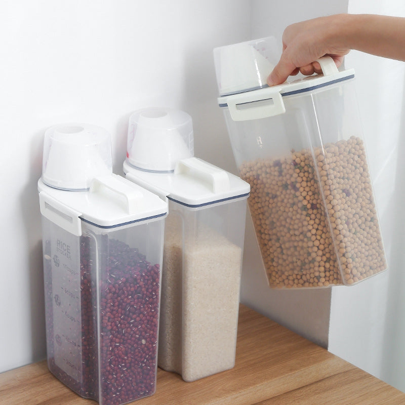 Grain Cereal Jar With Measuring Cup Premium
