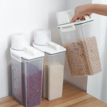 Grain Cereal Jar With Measuring Cup Premium