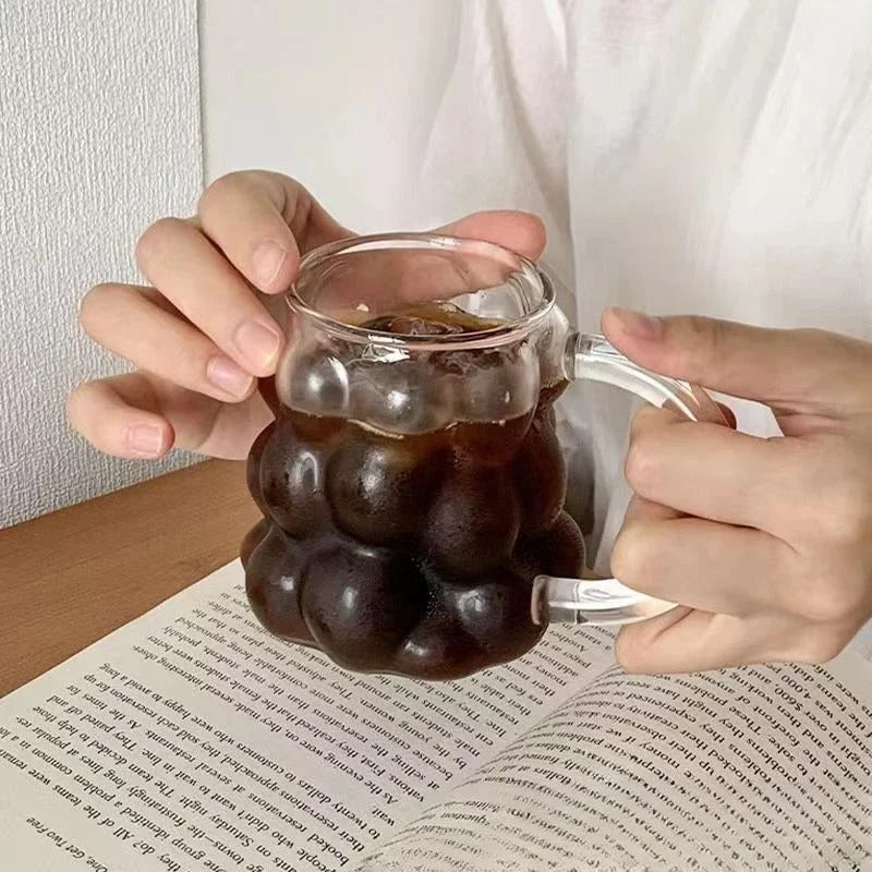 Spot Grape Transparent Coffee Glass Mug