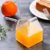 SQUARE GLASS MILK CUP 300ML