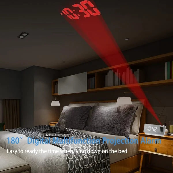 Mirror projection alarm clock