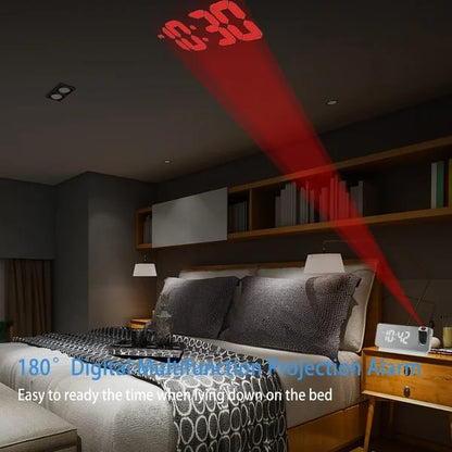 Mirror projection alarm clock