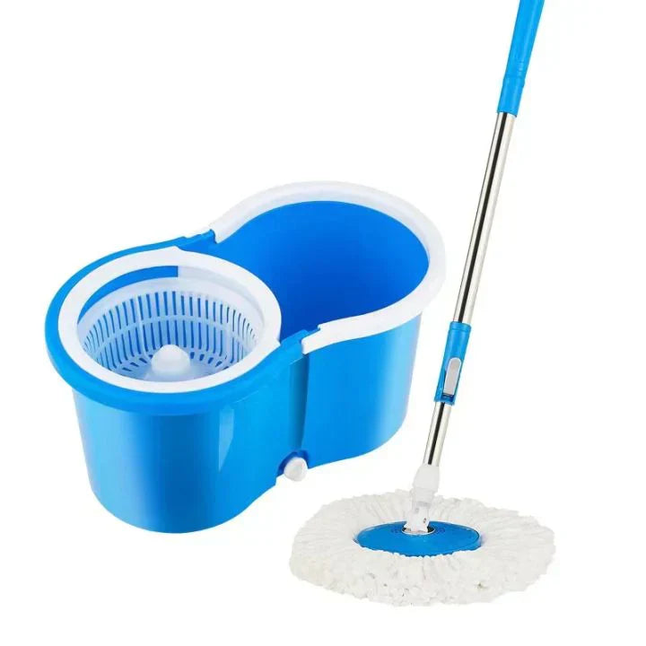 Spin Mop Set with 2 Microfiber Refill