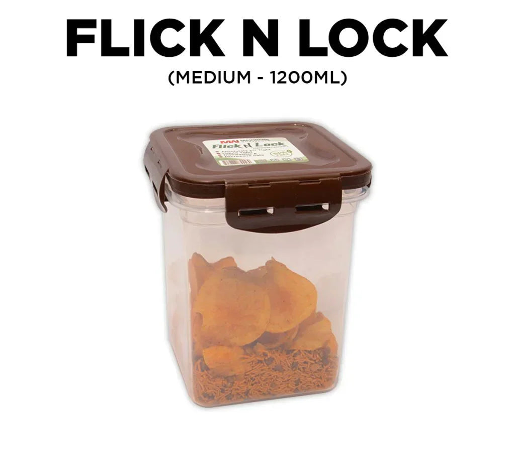 Flick n Lock Airtight Food Container (random size)