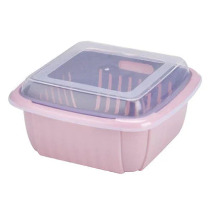 Fruit Vegetable Washing Drain Basket - Square Basket Strainer With Lid