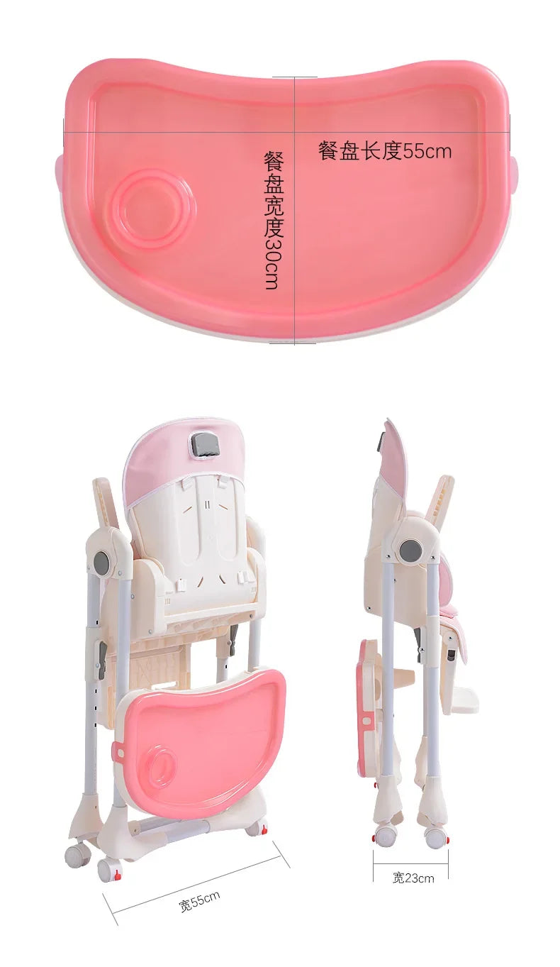 Highchairs Baby Dining Chair Portable Foldable Baby High Chair Adjustable Baby Chair 8815-4