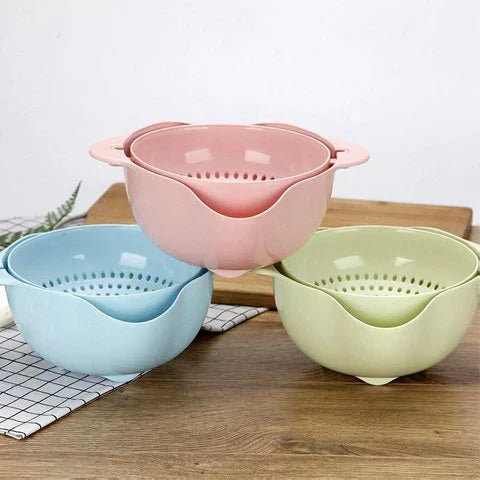 Household Double-layer Kitchen Vegetable Washing Fruit Basket