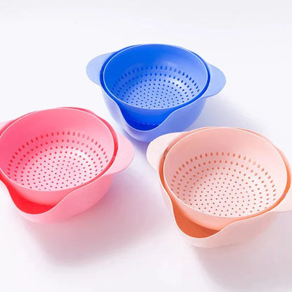 Household Double-layer Kitchen Vegetable Washing Fruit Basket