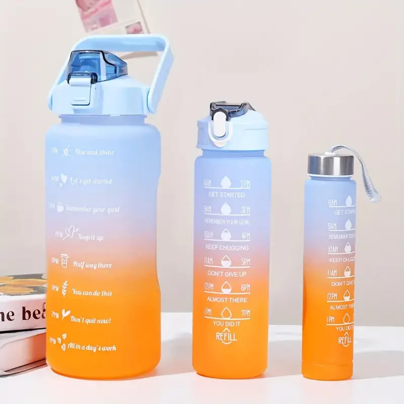 3pcs Colourful Water Bottle Set