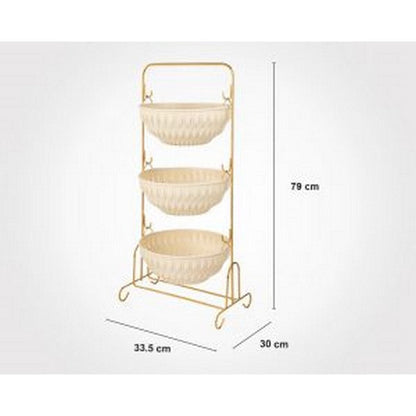 Limon 3 Floor Round Onion Rack With Stand Product Code :1080