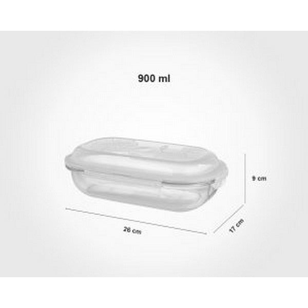Limon Oval Glass Container 900ML Product Code: 2006