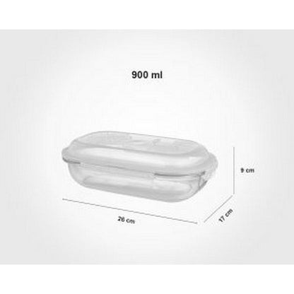 Limon Oval Glass Container 900ML Product Code: 2006