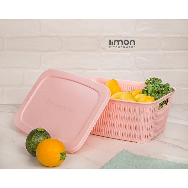 Limon Rectangle Bamboo Basket With Lid Product Code:1688