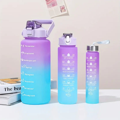 3pcs Colourful Water Bottle Set
