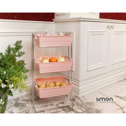 Limon 3 Floor Rectangle Onion Rack Product Code :1860