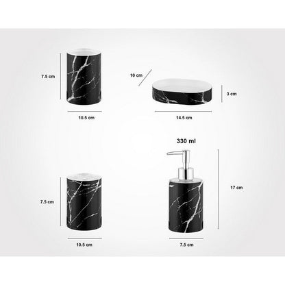 Limon Bath Accessory Set Marble Design Product Code : 1902