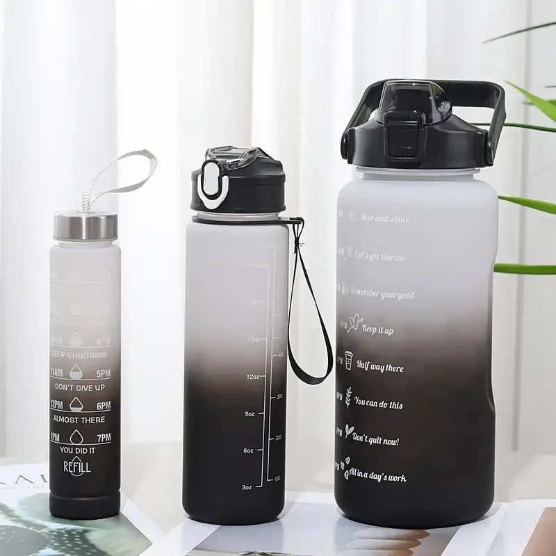 3pcs Colourful Water Bottle Set