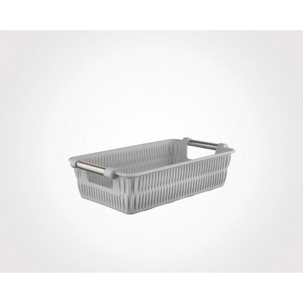 Limon Bamboo Basket With Steel Handle Small Size Product Code:1386
