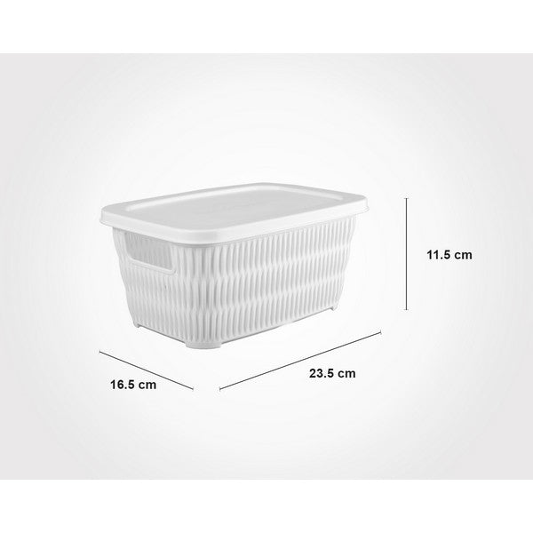 Limon Bamboo Basket With Lid Small Size Product Code: 1692