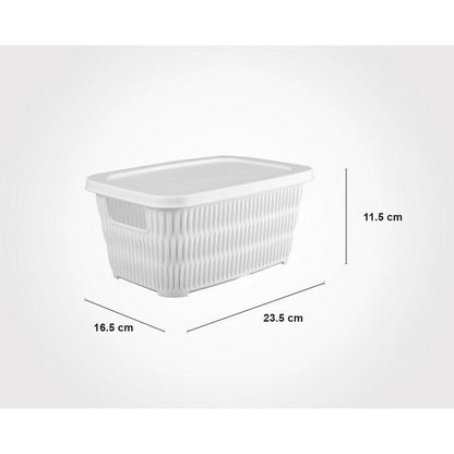 Limon Bamboo Basket With Lid Small Size Product Code: 1692