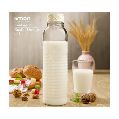 Limon Glass Water Bottle 1.1 LTR: Product Code1886