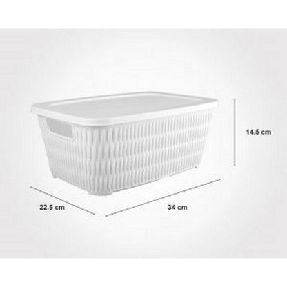 Limon Rectangle Bamboo Basket With Lid Product Code:1688