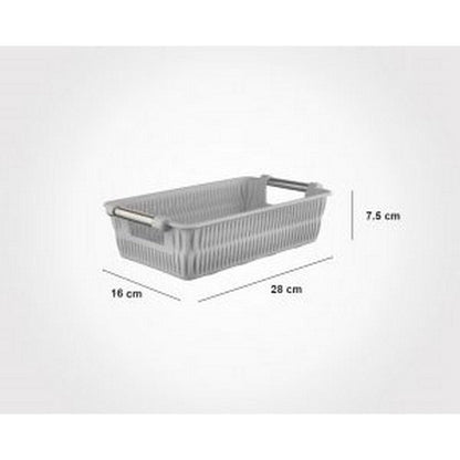 Limon Bamboo Basket With Steel Handle Small Size Product Code:1386