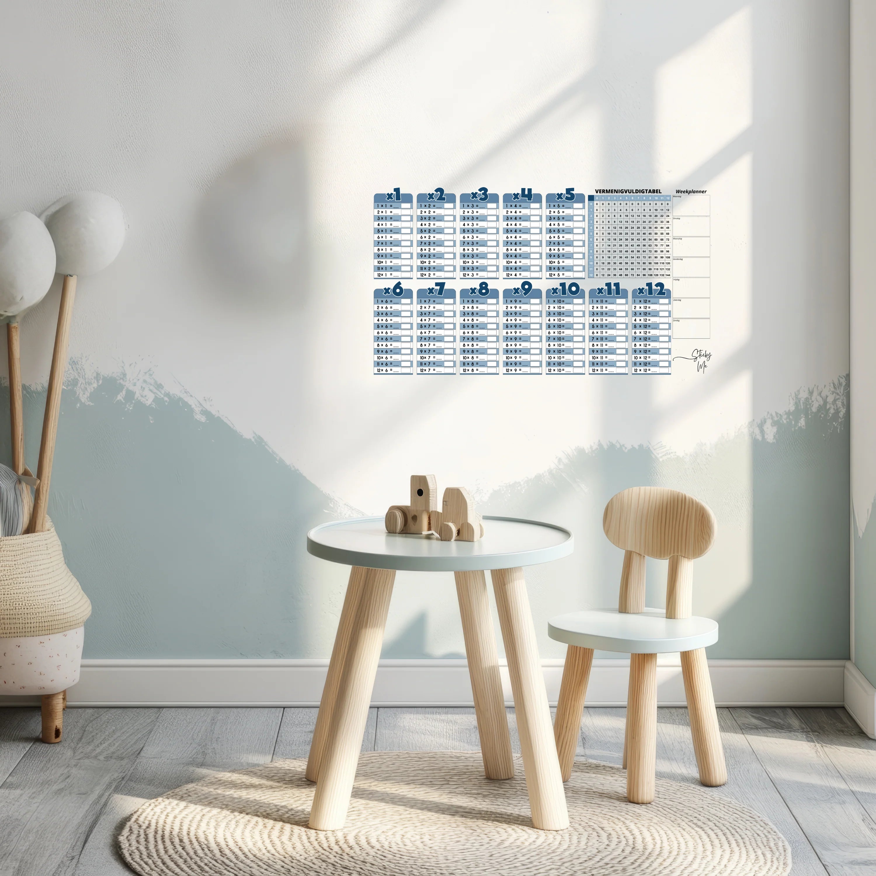 Multiplications Poster | Blue – trendilux.pk