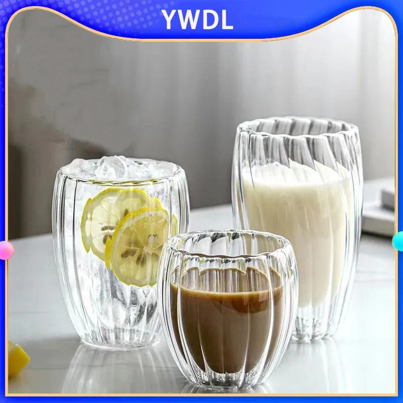 Double Walled Clear Glass Coffee Cup