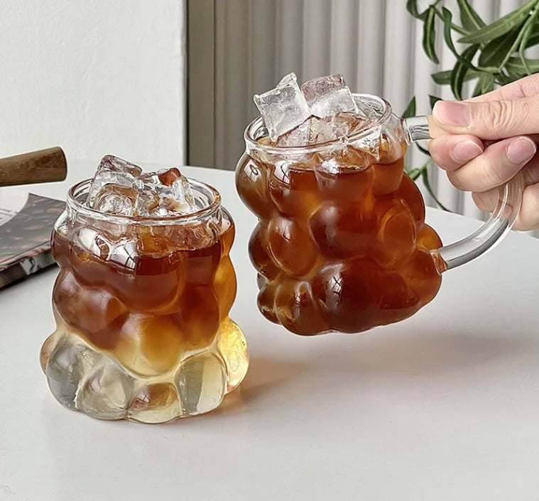 Spot Grape Transparent Coffee Glass Mug
