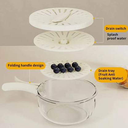 Multifunctional Draining Basket With Lid
