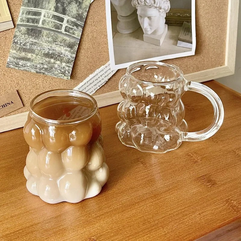 Spot Grape Transparent Coffee Glass Mug