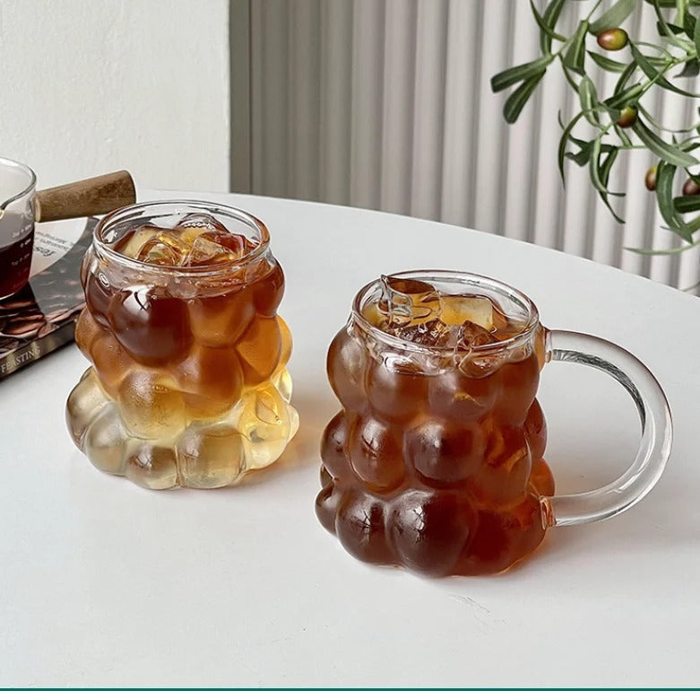 Spot Grape Transparent Coffee Glass Mug