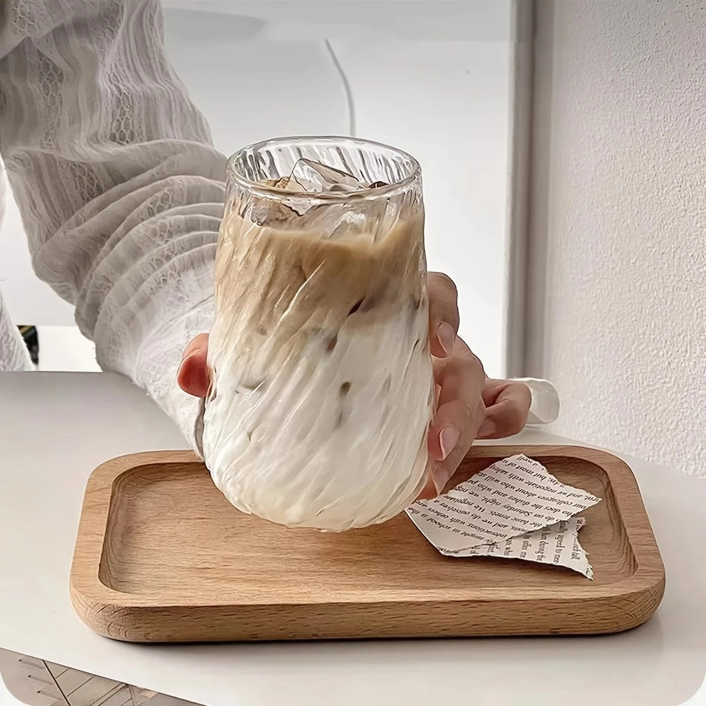 ICE DESIGN MUG TRANSPARENT GLASS