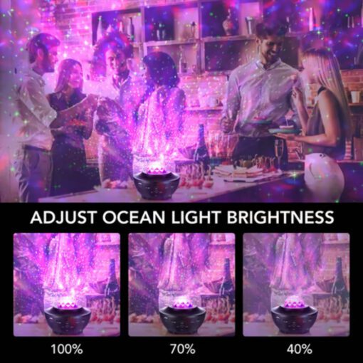 GALAXY PROJECTOR NIGHT LIGHT TABLE LAMP, USB LED BLUETOOTH MUSIC SPEAKER WITH 21 LIGHTING MODES