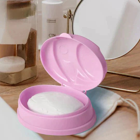1PC Portable Soap Dish With Rabbit Shape Cover.