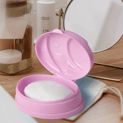 1PC Portable Soap Dish With Rabbit Shape Cover.