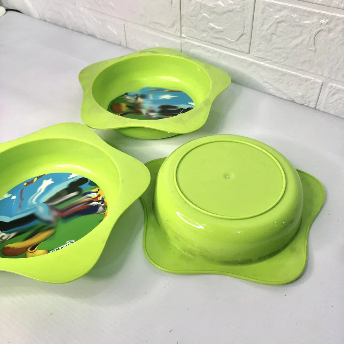 Pack Of 3 Kids Cartoon Printed Food Bowl