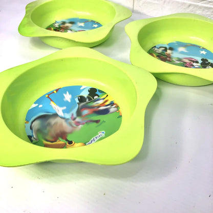 Pack Of 3 Kids Cartoon Printed Food Bowl