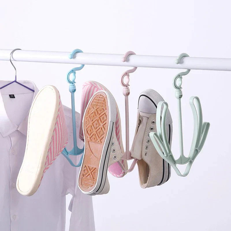 Pack Of 3 Rotating multipurpose shoe rack balcony hanger drying shoe rack
