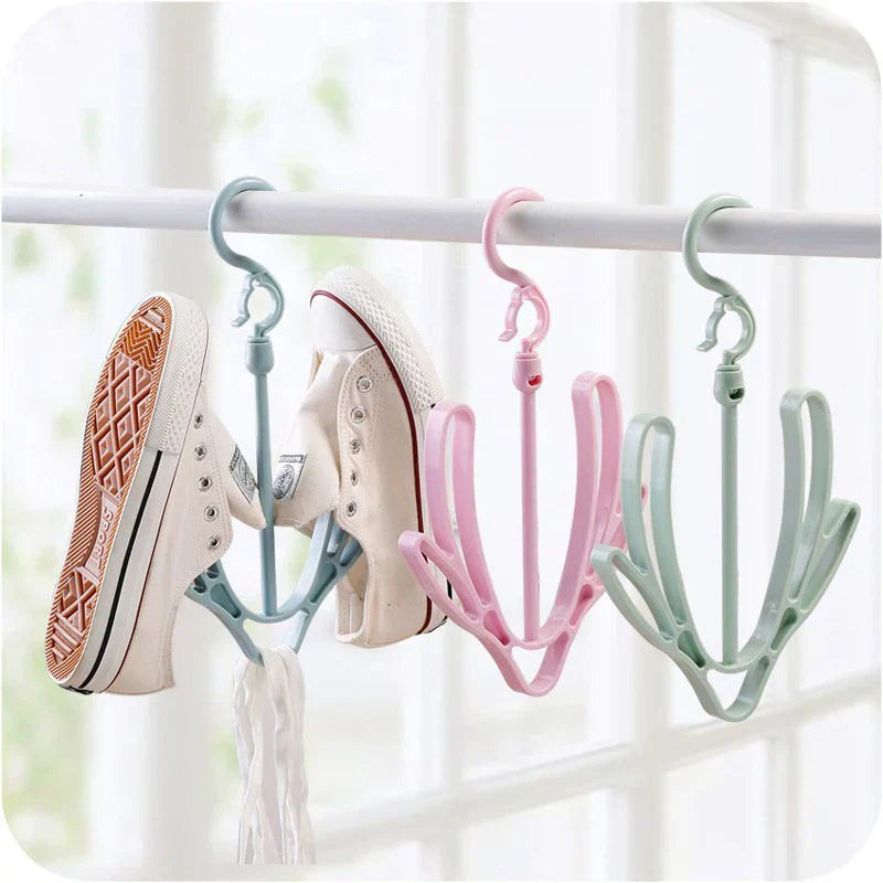 Pack Of 3 Rotating multipurpose shoe rack balcony hanger drying shoe rack