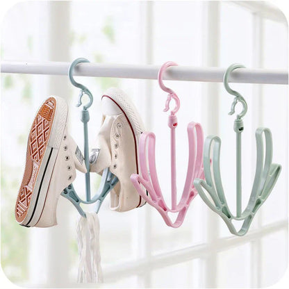 Pack Of 3 Rotating multipurpose shoe rack balcony hanger drying shoe rack