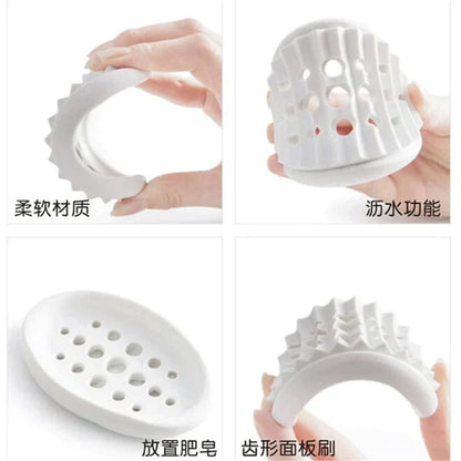 Silicon Non slip Soap Holder Dish Shower Storage